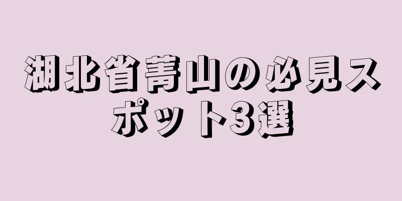 湖北省菁山の必見スポット3選
