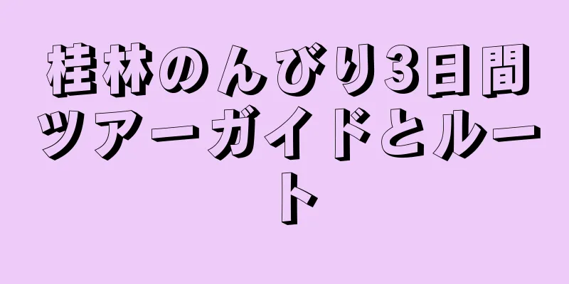 桂林のんびり3日間ツアーガイドとルート