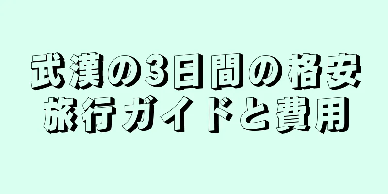 武漢の3日間の格安旅行ガイドと費用