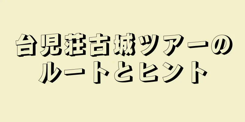 台児荘古城ツアーのルートとヒント