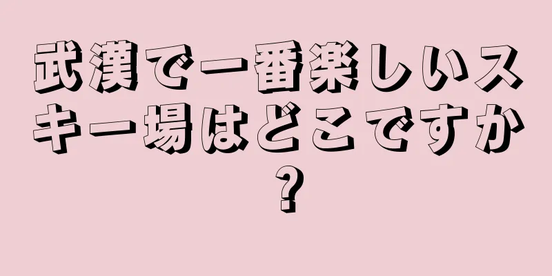 武漢で一番楽しいスキー場はどこですか？