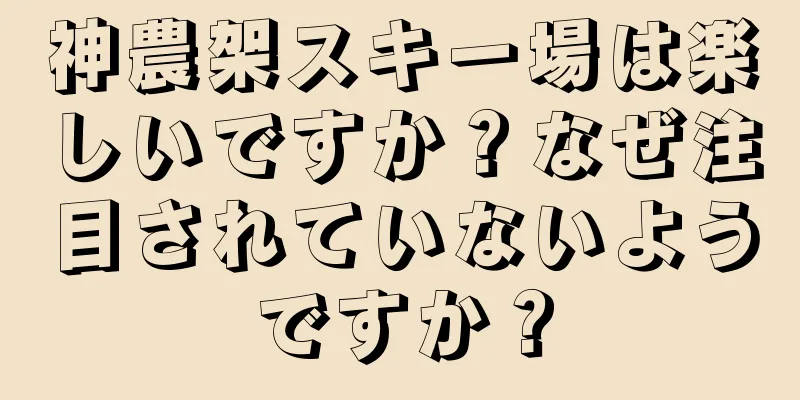 神農架スキー場は楽しいですか？なぜ注目されていないようですか？