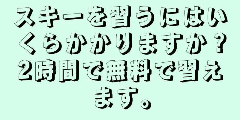 スキーを習うにはいくらかかりますか？2時間で無料で習えます。