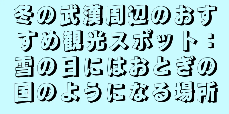 冬の武漢周辺のおすすめ観光スポット：雪の日にはおとぎの国のようになる場所