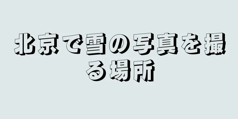 北京で雪の写真を撮る場所