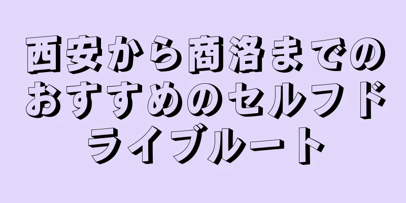 西安から商洛までのおすすめのセルフドライブルート