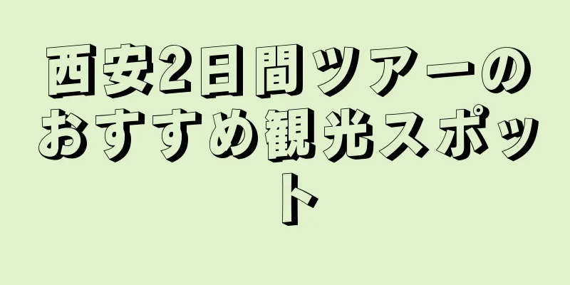 西安2日間ツアーのおすすめ観光スポット