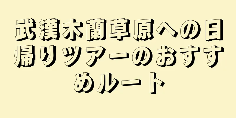 武漢木蘭草原への日帰りツアーのおすすめルート