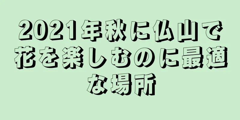 2021年秋に仏山で花を楽しむのに最適な場所