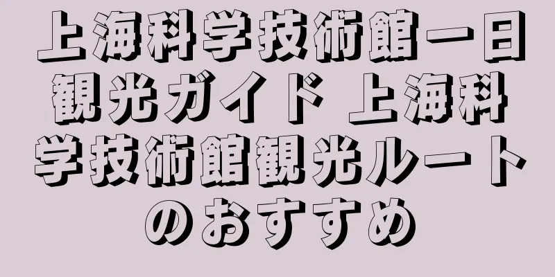 上海科学技術館一日観光ガイド 上海科学技術館観光ルートのおすすめ