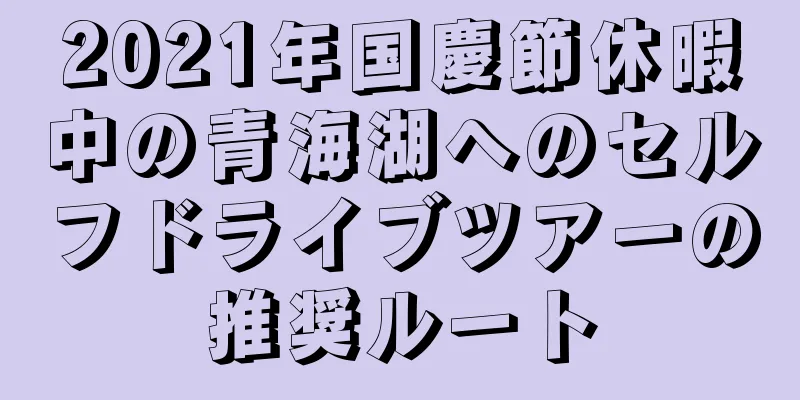 2021年国慶節休暇中の青海湖へのセルフドライブツアーの推奨ルート