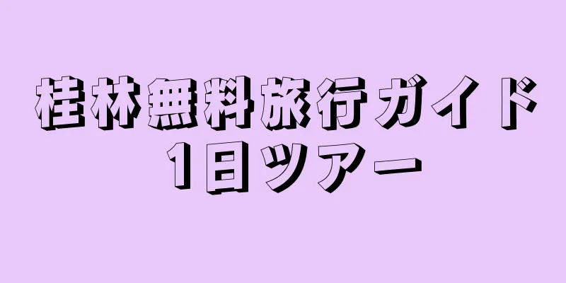 桂林無料旅行ガイド 1日ツアー