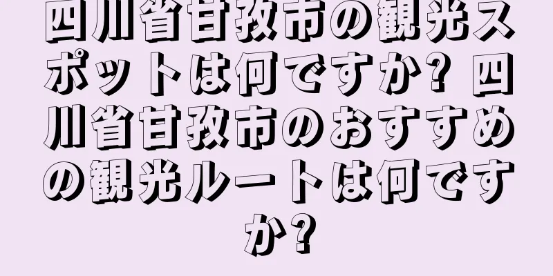 四川省甘孜市の観光スポットは何ですか? 四川省甘孜市のおすすめの観光ルートは何ですか?
