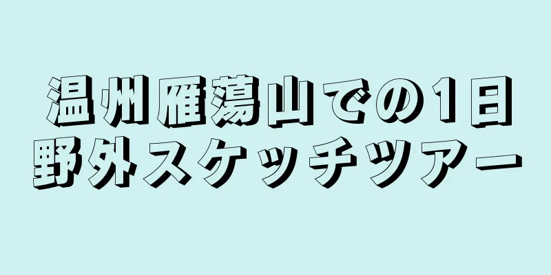温州雁蕩山での1日野外スケッチツアー