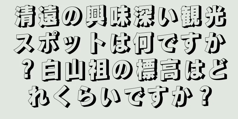 清遠の興味深い観光スポットは何ですか？白山祖の標高はどれくらいですか？