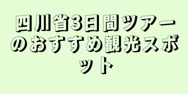 四川省3日間ツアーのおすすめ観光スポット