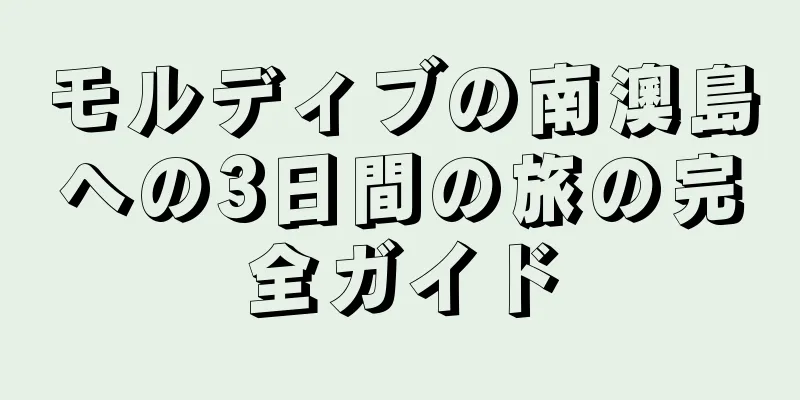 モルディブの南澳島への3日間の旅の完全ガイド