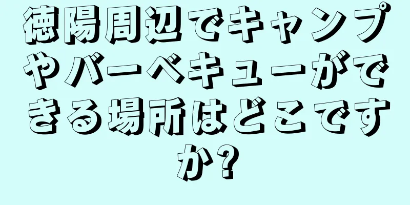 徳陽周辺でキャンプやバーベキューができる場所はどこですか?