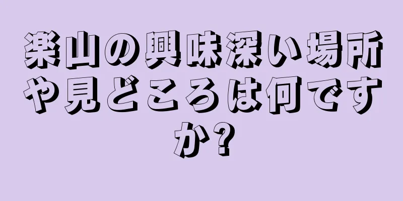 楽山の興味深い場所や見どころは何ですか?