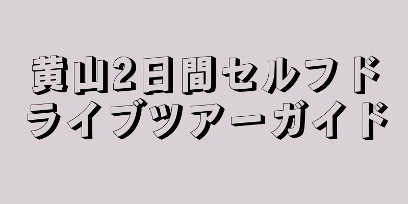 黄山2日間セルフドライブツアーガイド