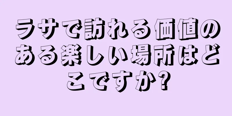 ラサで訪れる価値のある楽しい場所はどこですか?
