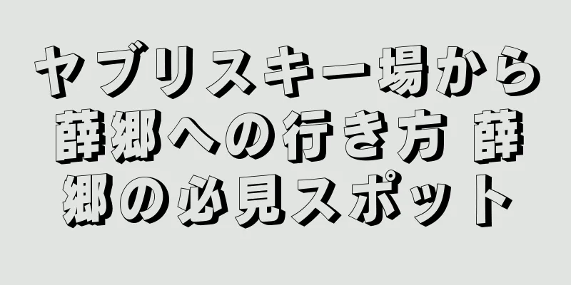 ヤブリスキー場から薛郷への行き方 薛郷の必見スポット