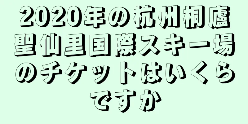 2020年の杭州桐廬聖仙里国際スキー場のチケットはいくらですか