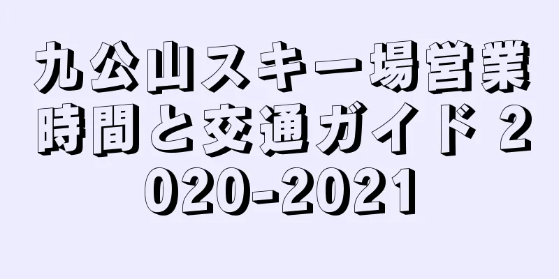 九公山スキー場営業時間と交通ガイド 2020-2021