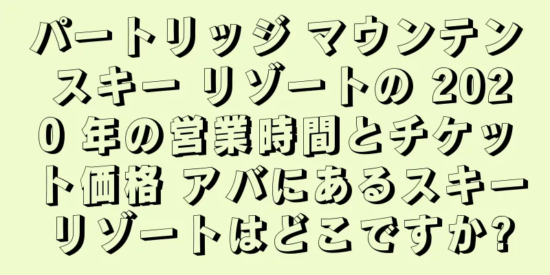 パートリッジ マウンテン スキー リゾートの 2020 年の営業時間とチケット価格 アバにあるスキー リゾートはどこですか?