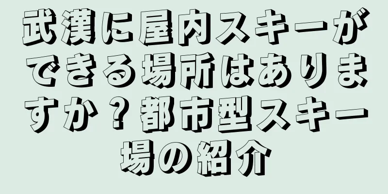 武漢に屋内スキーができる場所はありますか？都市型スキー場の紹介