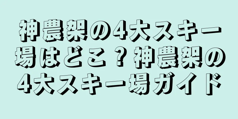 神農架の4大スキー場はどこ？神農架の4大スキー場ガイド