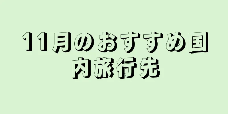 11月のおすすめ国内旅行先