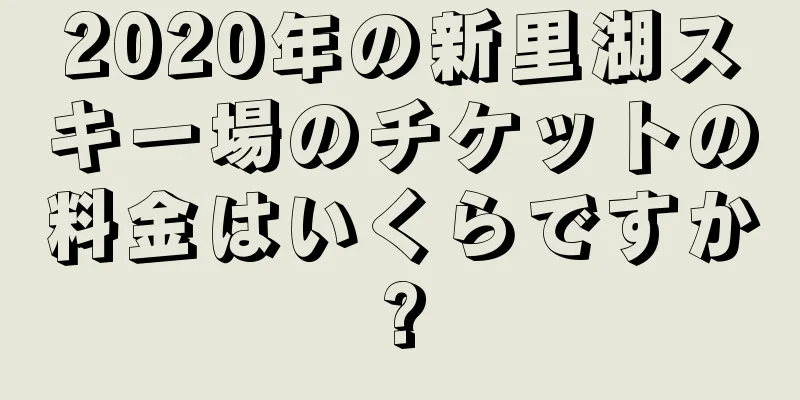 2020年の新里湖スキー場のチケットの料金はいくらですか?