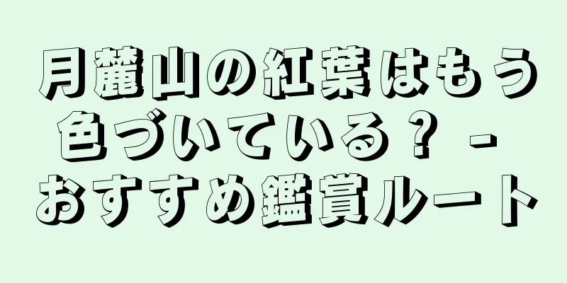 月麓山の紅葉はもう色づいている？ - おすすめ鑑賞ルート