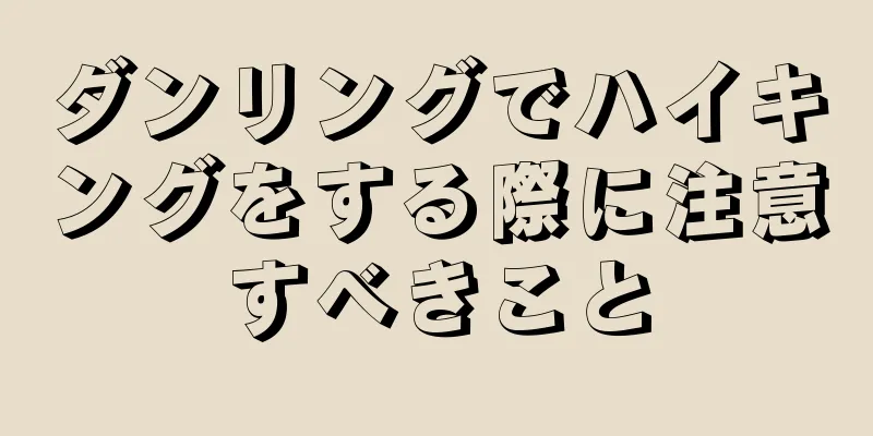 ダンリングでハイキングをする際に注意すべきこと