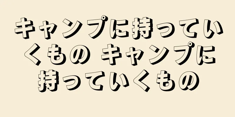 キャンプに持っていくもの キャンプに持っていくもの