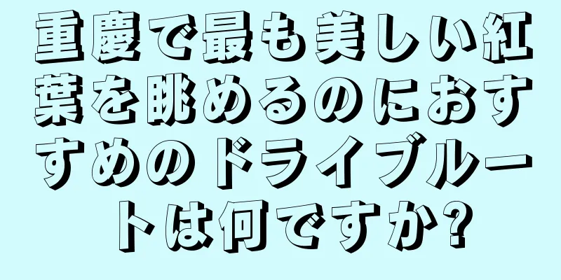 重慶で最も美しい紅葉を眺めるのにおすすめのドライブルートは何ですか?