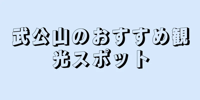 武公山のおすすめ観光スポット