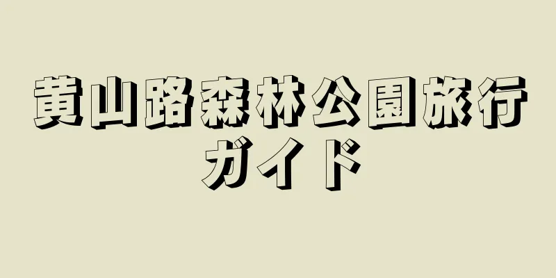 黄山路森林公園旅行ガイド