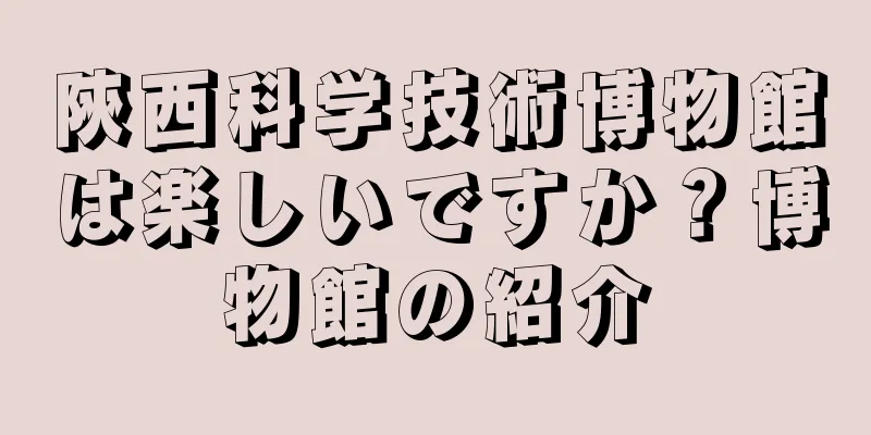 陝西科学技術博物館は楽しいですか？博物館の紹介