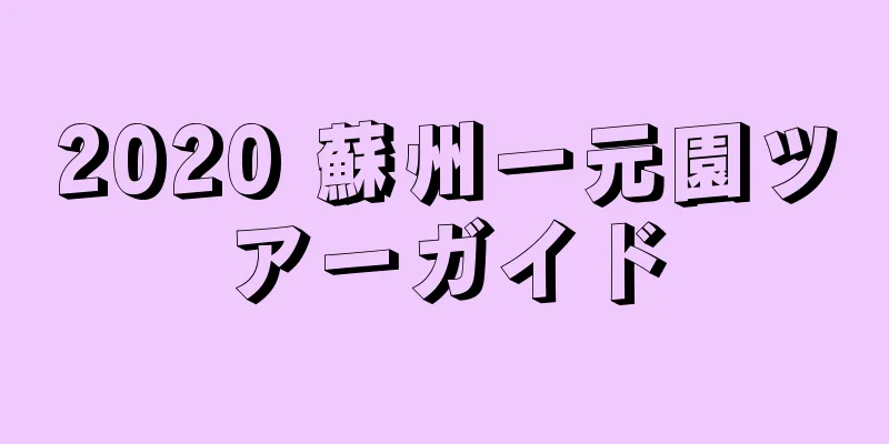 2020 蘇州一元園ツアーガイド