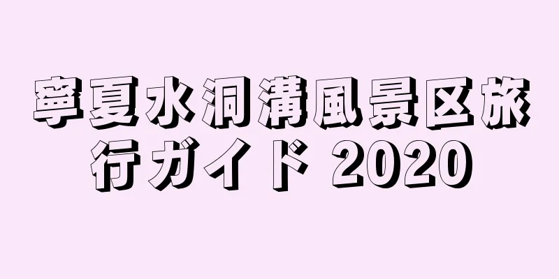 寧夏水洞溝風景区旅行ガイド 2020