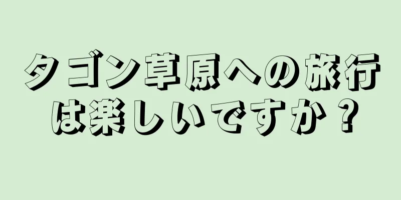 タゴン草原への旅行は楽しいですか？