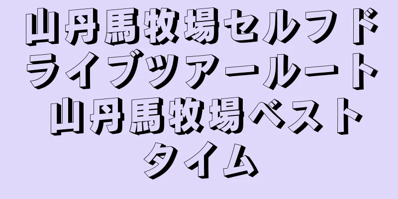 山丹馬牧場セルフドライブツアールート 山丹馬牧場ベストタイム