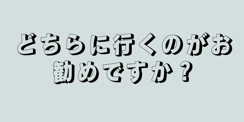 どちらに行くのがお勧めですか？