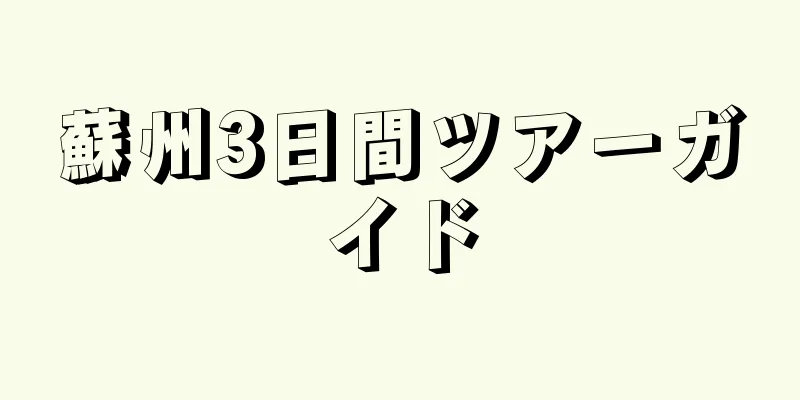 蘇州3日間ツアーガイド
