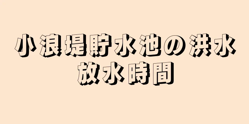 小浪堤貯水池の洪水放水時間