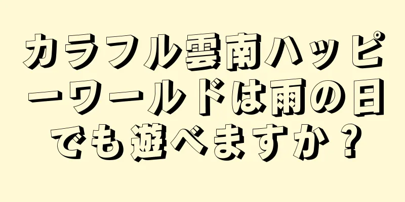 カラフル雲南ハッピーワールドは雨の日でも遊べますか？