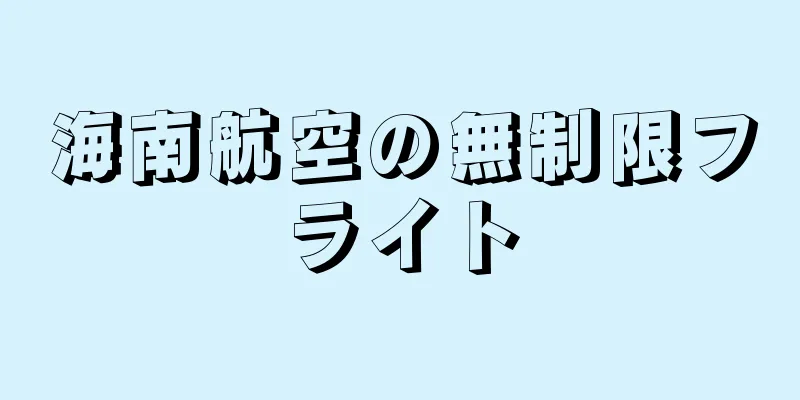 海南航空の無制限フライト
