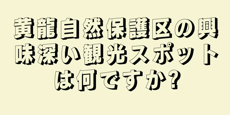 黄龍自然保護区の興味深い観光スポットは何ですか?